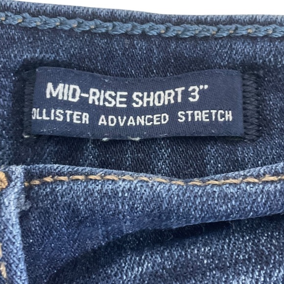 Hollister Mid-Rise Short 3” Hollister Advanced Stretch Jean Shorts Size 1 W25 - Picture 4 of 6